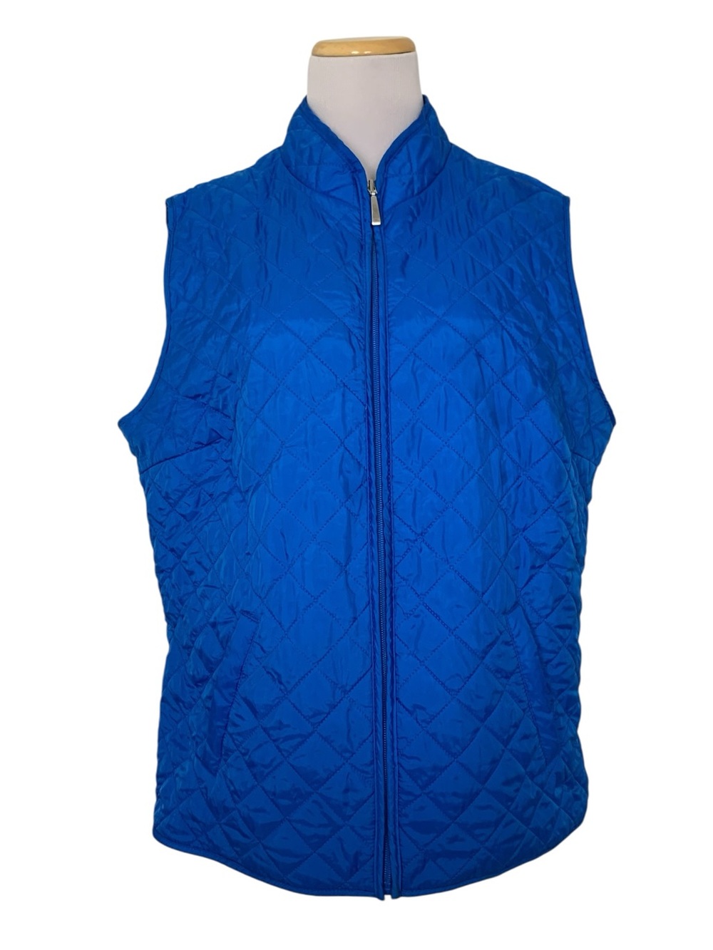 Karen Scott Sport Royal Blue Lightweight Quilted Puffer Vest